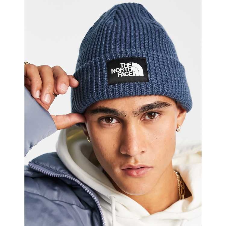 North face store blue beanie hat