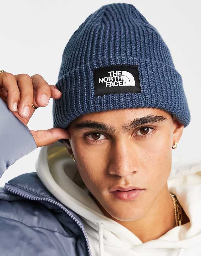 The North Face Salty lined beanie in navy