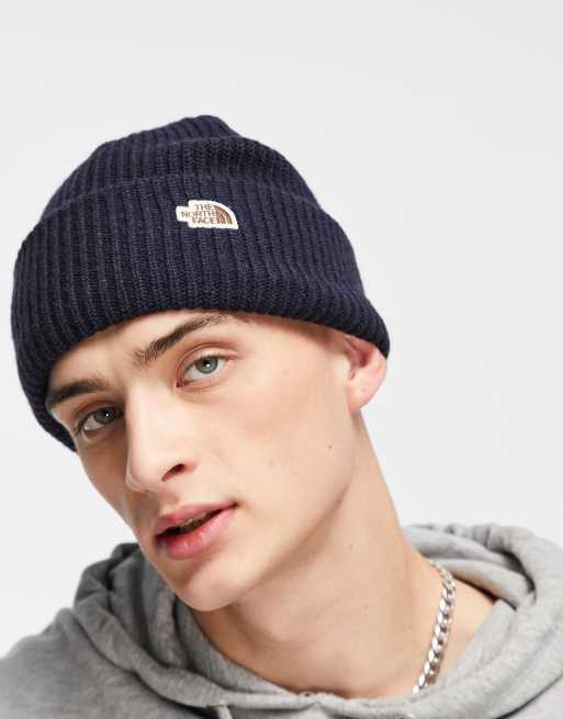 North face salty dog beanie navy new arrivals