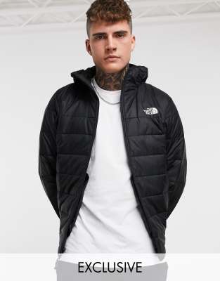 the north face schwarze jacke aus synthetik