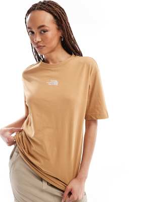 The North Face - Schweres Oversize-T-Shirt in Beige, exklusiv bei ASOS-Neutral