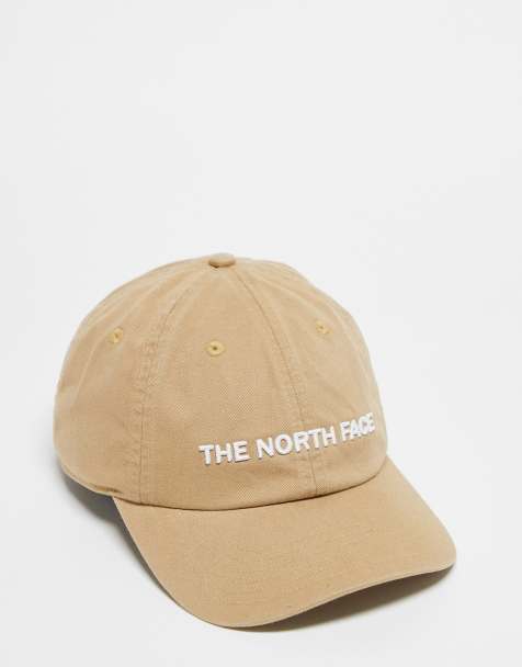 The North Face script logo baseball cap in beige - view 1