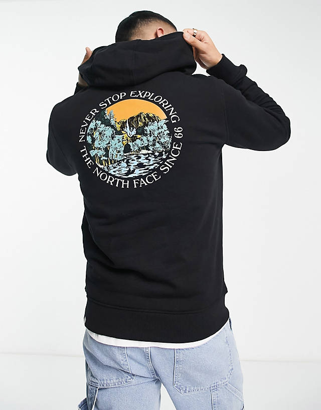 The North Face - seasonal back print hoodie in black