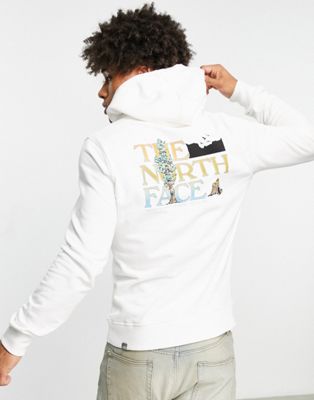 The North Face Seasonal back print hoodie in off white - ASOS Price Checker