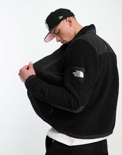 The North Face Seasonal Denali borg fleece jacket in black