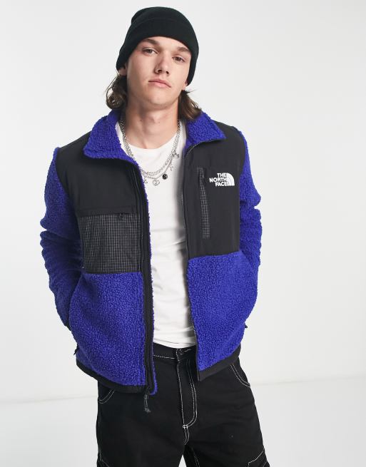 The North Face Seasonal Denali Giacca in pile blu e nera ASOS