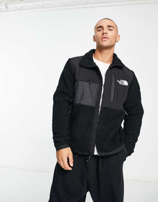 The North Face Seasonal Denali high pile fleece jacket in black