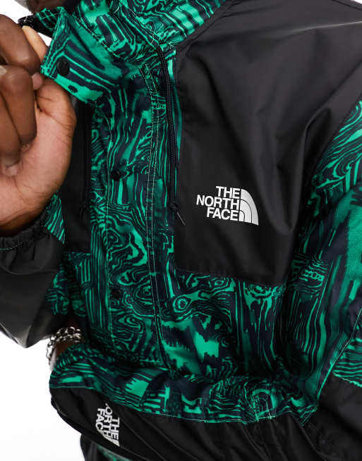 The North Face - Seasonal Mountain - Giacca ripiegabile verde con stampa digitale, 4 di 4