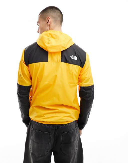 Yellow black best sale north face jacket