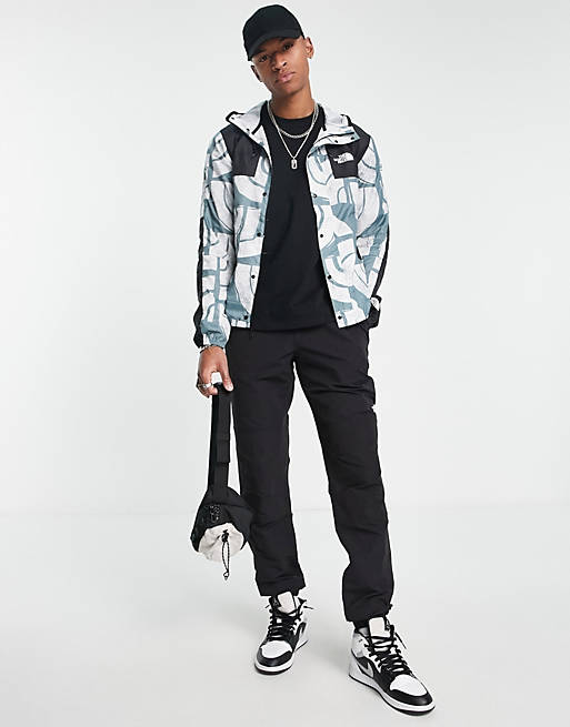 The North Face Seasonal Mountain printed jacket in blue | ASOS