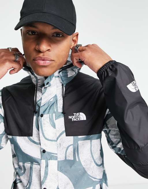 North face jacket mountain on sale print