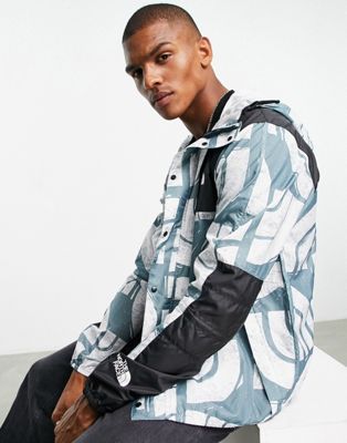 The North Face Seasonal Mountain printed jacket in blue