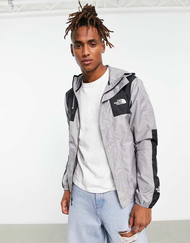 The North Face Seasonal Mountain water repellent jacket in gray and black - Exclusive at ASOS