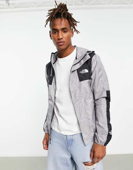 North face store windbreaker grey