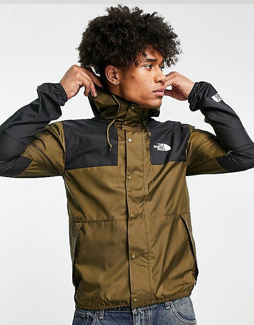 The North Face Seasonal Mountain water repellent jacket in khaki and black  - Exclusive at ASOS