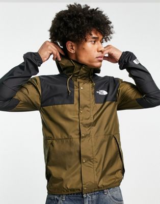 The North Face Seasonal Mountain water repellent jacket in khaki and black Exclusive at ASOS