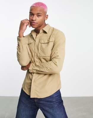 The North Face Sequoia long sleeve shirt in brown