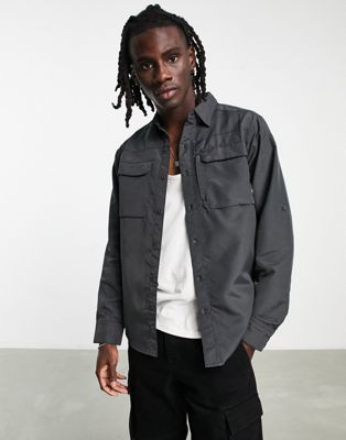 The North Face Sequoia long sleeve shirt in dark grey - ASOS Price Checker