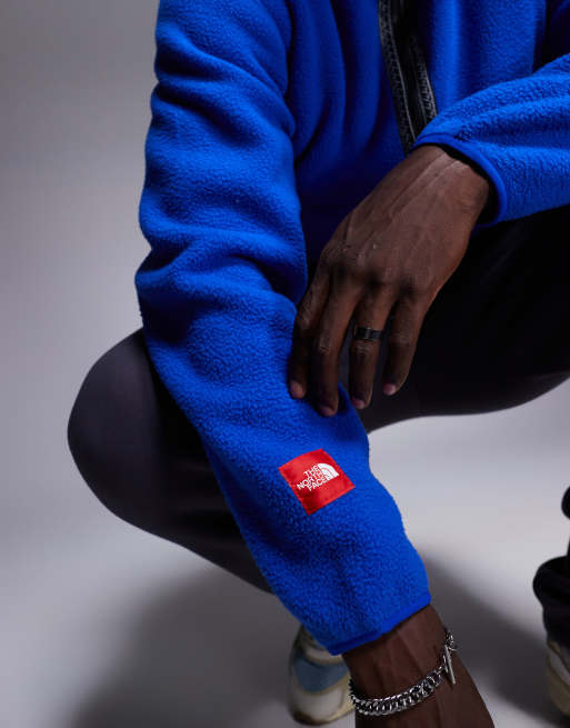 The North Face Seven Summits Fleeski 1/4 zip heavyweight fleece jacket in blue, 3 of 4