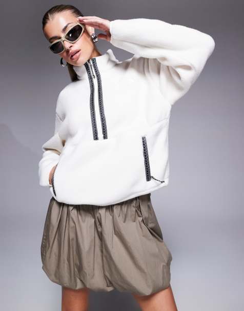 The North Face Seven Summits Fleeski heavyweight 1/4 zip fleece in off white - view 1