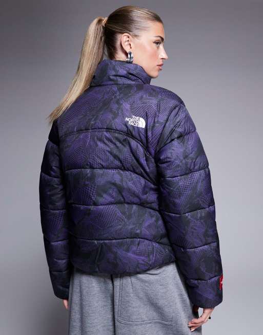 The North Face Seven Summits TNF 2000 puffer jacket in purple mountain print, 4 of 4