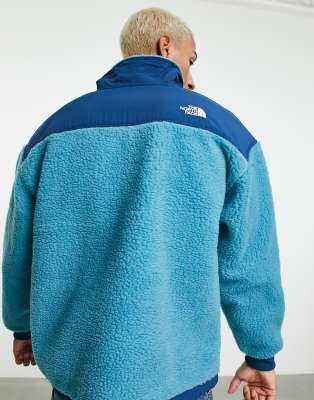 north face quarter zip blue