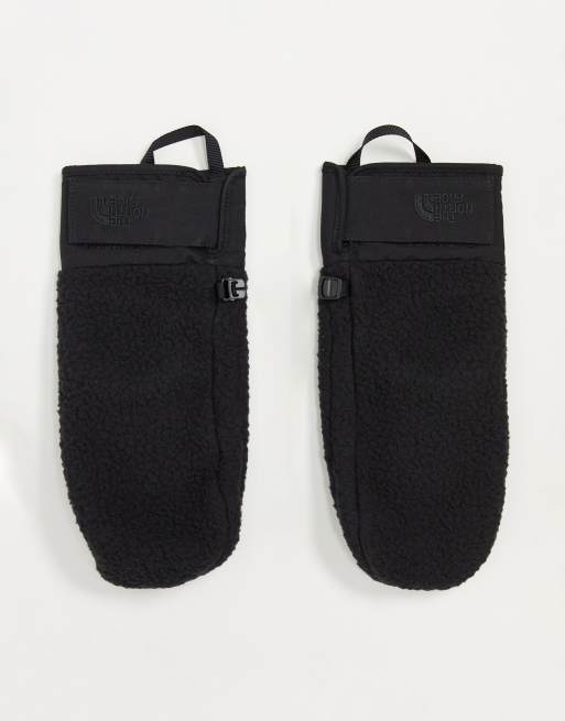 The North Face Sherpa mittens in black ASOS