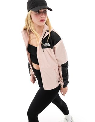 The North Face Sheru hooded jacket in pink and black