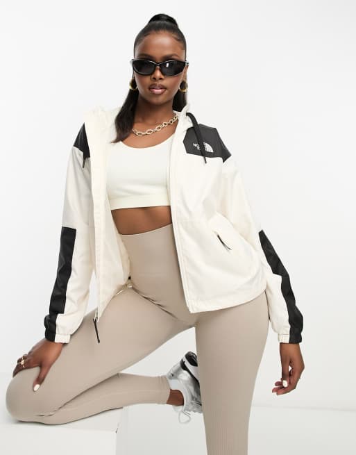 The North Face Sheru hooded shell jacket in cream Exclusive at ASOS