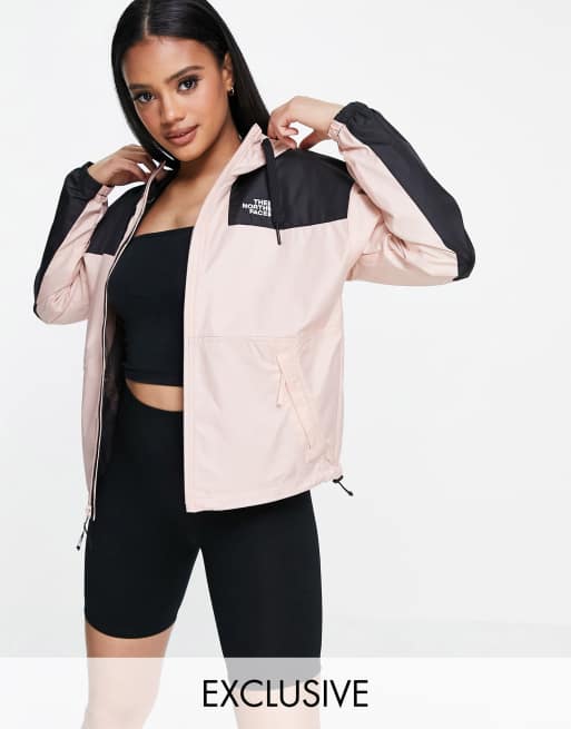 light pink north face jacket