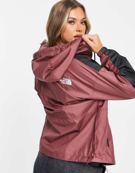 Pink and black north face clearance coat