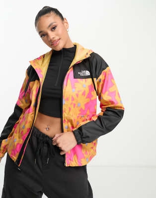 The North Face - Sheru - Shell-Jacke in Gelb mit Blumenmuster, exklusiv bei ASOS