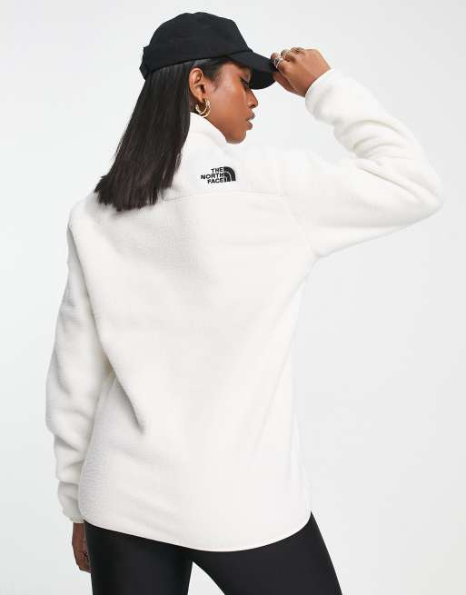 The North Face shispare 1/4 zip fleece in white, 3 of 4