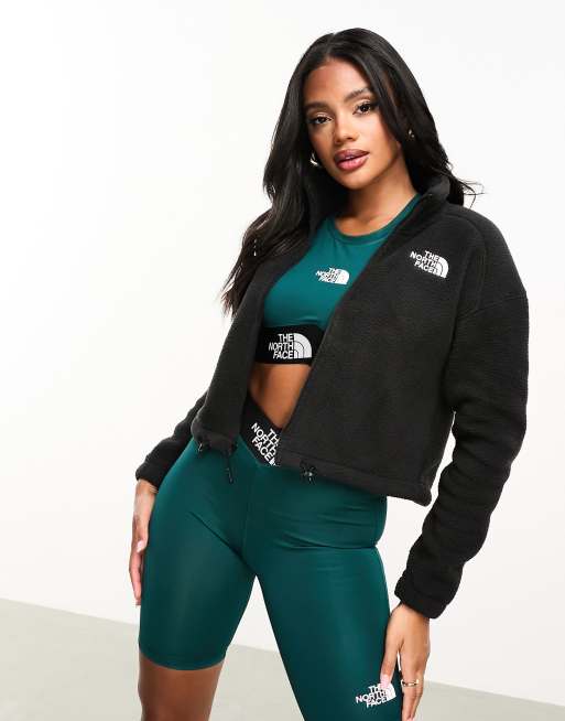 The North Face – Shispare – Czarna krótka bluza polarowa o gęstym włosiu zapinana na zamek – tylko w ASOS