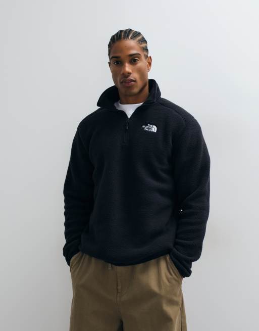 The North Face – Shispare – Fleece-Sweatshirt in Schwarz mit Logo und kurzem Reißverschluss, exklusiv bei ASOS, 2 von 5