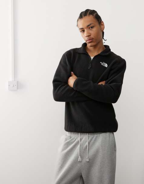 The North Face - Shispare - Fleecejack met 1/4 rits en logo in zwart, exclusief bij ASOS - view 1