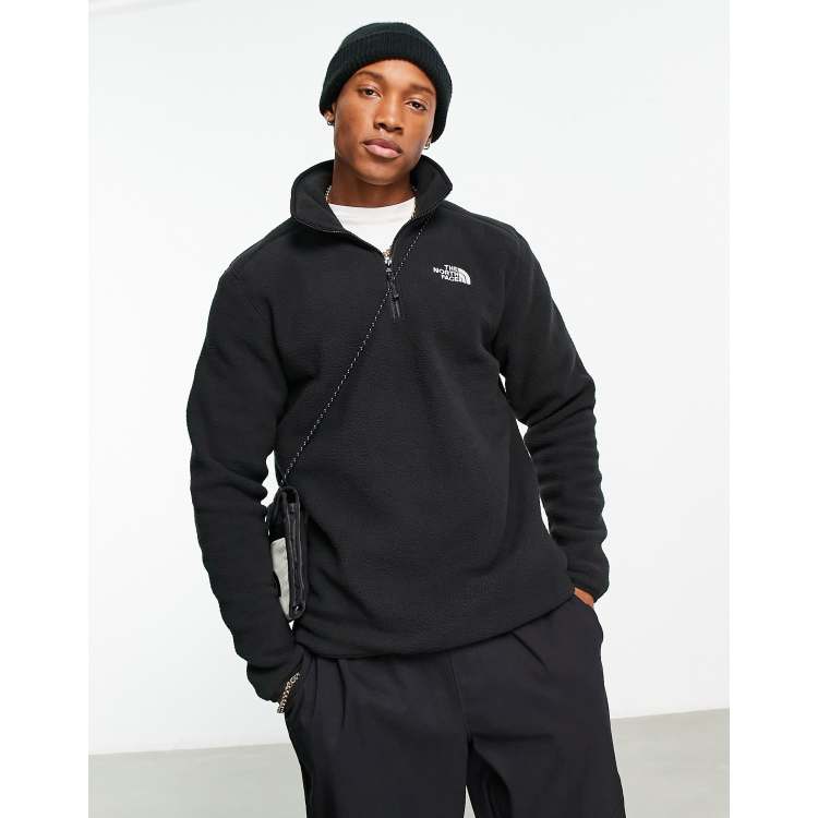 The North Face Shispare high pile 1 4 zip fleece in black