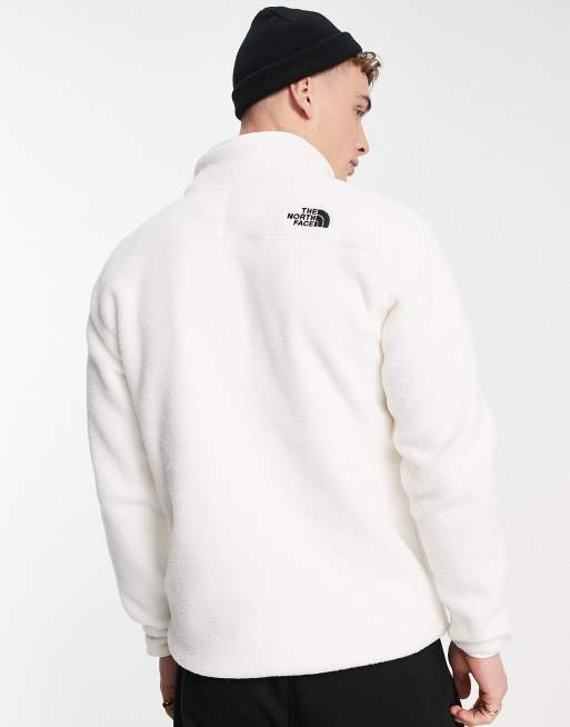 The North Face Shispare high pile 1 4 zip fleece in off white