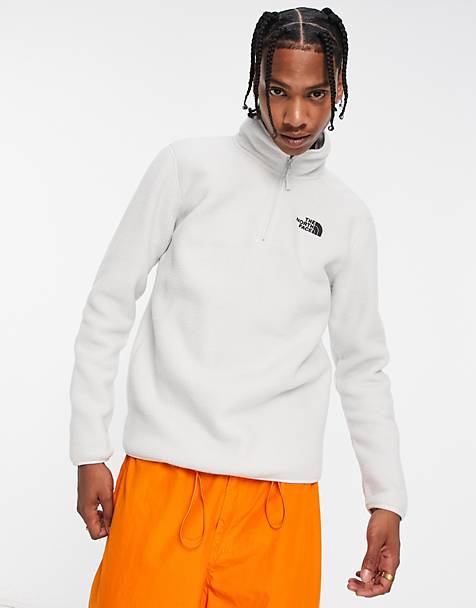 The North Face Shispare high pile 1/4 zip fleece in white Exclusive at ASOS