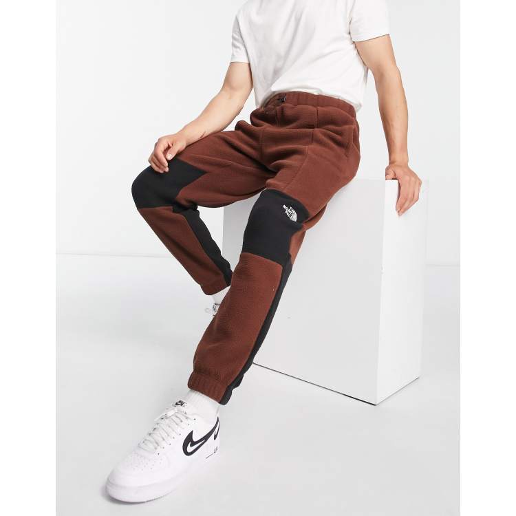 The North Face Shispare high pile fleece sweatpants in oak brown