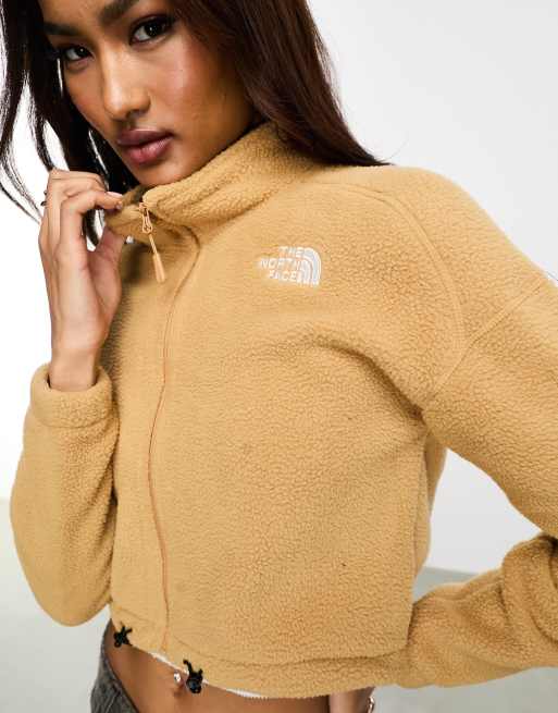 The North Face – Shispare – Kurze Jacke aus Fleece in Braun mit langem Reißverschluss, exklusiv bei ASOS