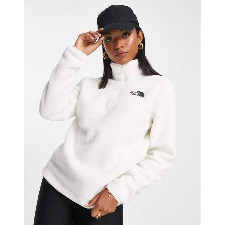 The North Face Shispare quarter zip fleece in white | ASOS