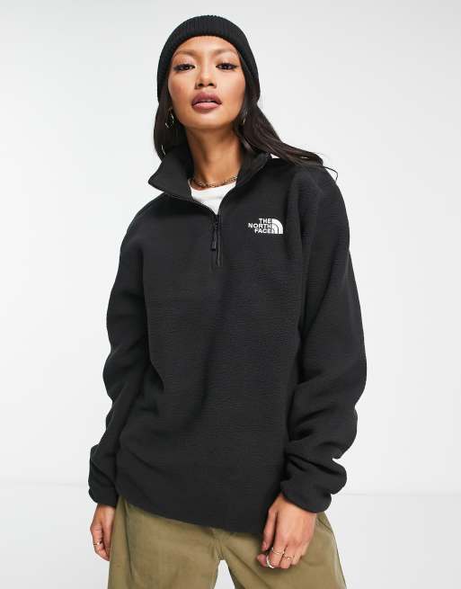 The North Face Shispare sherpa 1/4 zip fleece in black Exclusive at ...