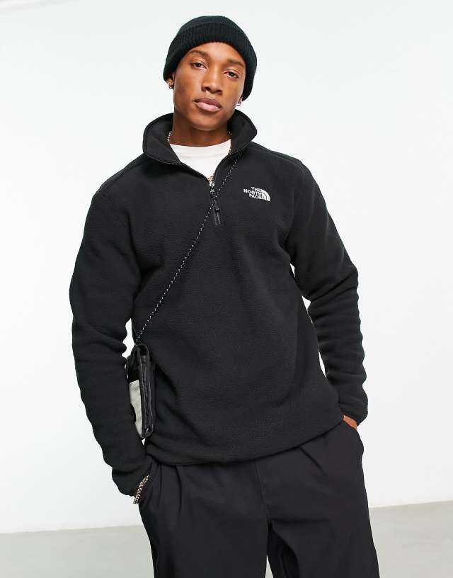 The North Face Shispare sherpa 1/4 zip fleece in black - Exclusive to ASOS