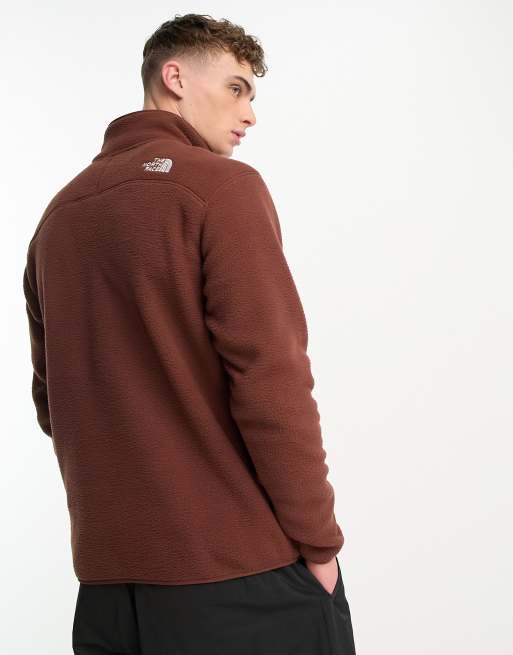 The North Face Shispare sherpa 1/4 zip fleece in oak brown - Exclusive to  ASOS