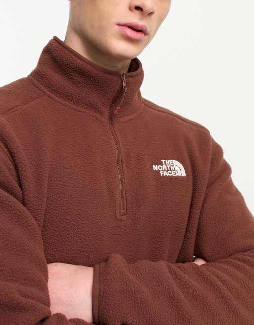 The North Face Shispare sherpa 1/4 zip fleece in oak brown - Exclusive to  ASOS