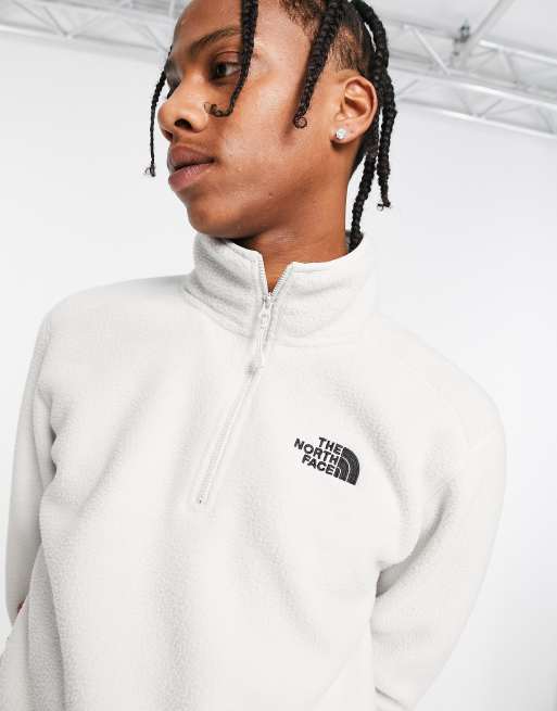 The North Face Shispare sherpa quarter zip fleece in gray Exclusive to ASOS