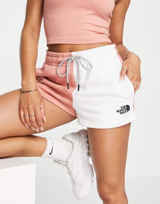 The North Face - Short color block - Rose/blanc - Exclusivité ASOS 