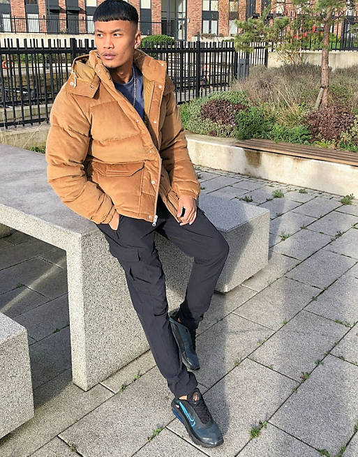 The North Face Sierra down corduroy parka jacket in brown | ASOS