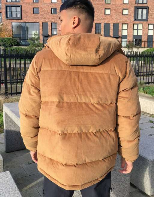 The North Face Sierra Down Corduroy puffer jacket in brown